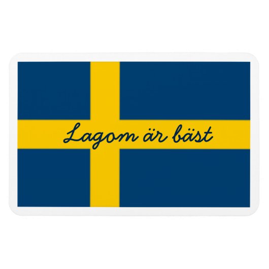 Sprichwort Flag Theme Lagom Ar Bast Magnet (Horizontal)