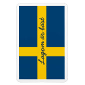 Sprichwort Flag Theme Lagom Ar Bast Magnet (Vertikal)