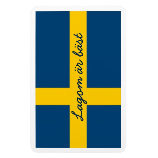 Sprichwort Flag Theme Lagom Ar Bast Magnet (Vertikal)