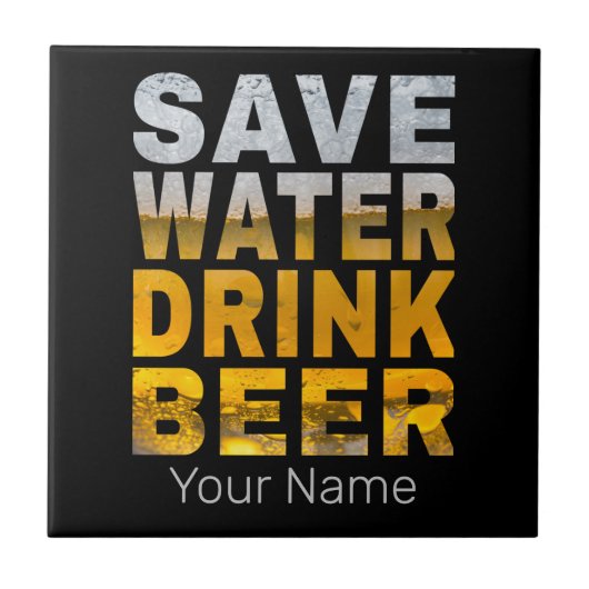 Sprichwort für Bachelor-Party mit gerettet Trinkwa Fliese (Vorderseite)