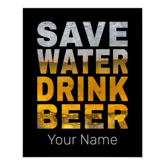 Sprichwort für Bachelor-Party mit gerettet Trinkwa Poster (Vorderseite)