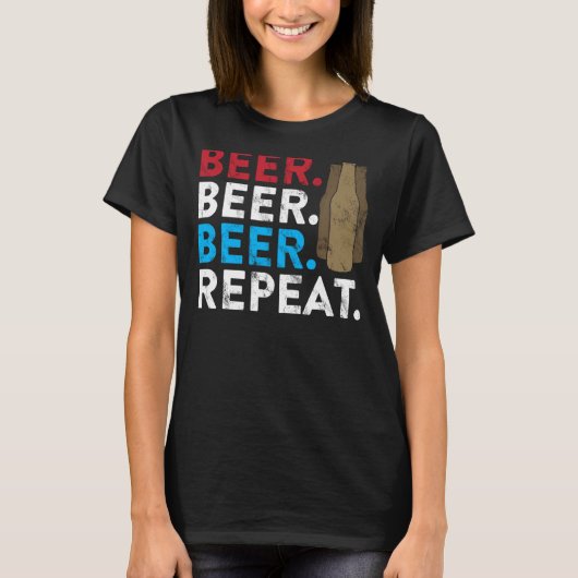 Sprichwort für Biertrinker T-Shirt (Vorderseite)