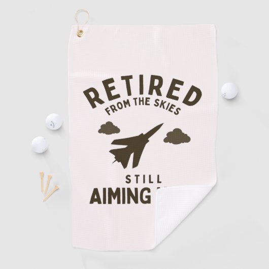 Sprichwort für das Ruhestand bei sonniger Luftwaff Golfhandtuch (Insitu)