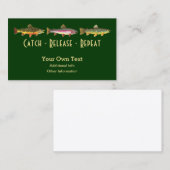 Sprichwort für die Forellenfischerei - Fangauflösu Visitenkarte (Vorne/Hinten)