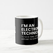 Sprichwort für elektronische Techniker Kaffeetasse (VorderseiteRechts)