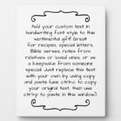 Sprichwort für kundenspezifisches Zitat Personalis Fotoplatte (Vorderseite)