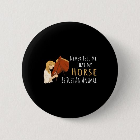 Sprichwort für Pferdefreunde Button (Vorderseite)