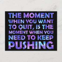 Sprichwort-Galaxie-Aquarellüberlagerung Postkarte