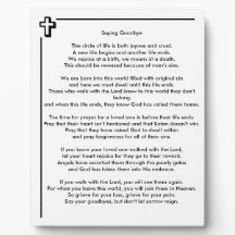 Sprichwort Goodbye 8x10 Tabletop Foto Plaque