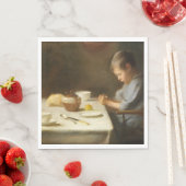 Sprichwort Grace (Junge, der am Tisch betet) Serviette (Beispiel)