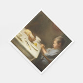 Sprichwort Grace (Junge, der am Tisch betet) Serviette (Ecke)