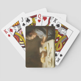 Sprichwort Grace (Junge, der am Tisch betet) Spielkarten