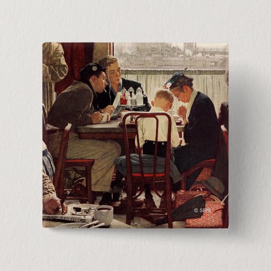 Sprichwort Grace von Norman Rockwell Button (Vorderseite)