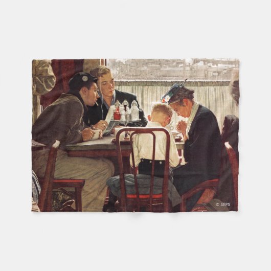 Sprichwort Grace von Norman Rockwell Fleecedecke (Vorderseite (Horizontal))