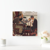 Sprichwort Grace von Norman Rockwell Quadratische Wanduhr (Zuhause)