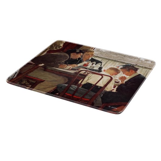 Sprichwort Grace von Norman Rockwell Schneidebrett (Ecke)