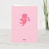 Sprichwort Happy Valentine's Day Pink Foldable Karte (Rückseite)