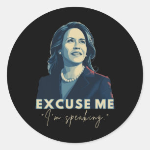 Sprichwort Harris 2024 Kamala Harris für Präsident Runder Aufkleber