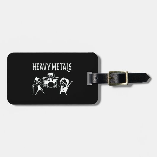 Sprichwort Heavy Metals Rocks Chemistry Gift Gepäckanhänger (Vorderseite horizontal)