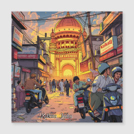 Sprichwort Hello aus Indien | Kolkata Magnetkarte