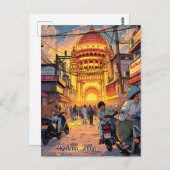 Sprichwort Hello aus Indien | Kolkata Postkarte (Vorne/Hinten)