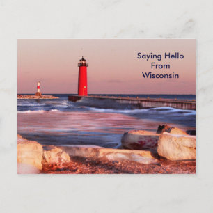 Sprichwort Hello FromWisconsin Postkarte