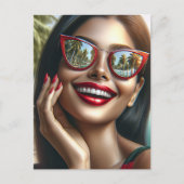 Sprichwort Hi von einem Urlaub Postkarte (Vorderseite)