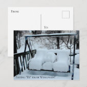 Sprichwort Hi von Wisconsin Snowy Day Postkarte (Vorne/Hinten)