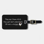 SPRICHWORT "Hühnerfleisch" Gepäckanhänger (Vorderseite horizontal)