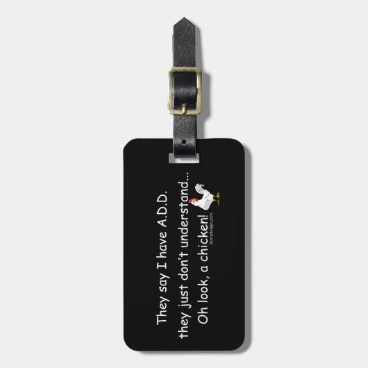 SPRICHWORT "Hühnerfleisch" Gepäckanhänger (Vorderseite vertikal)