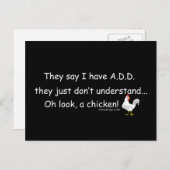 SPRICHWORT "Hühnerfleisch" Postkarte (Vorne/Hinten)