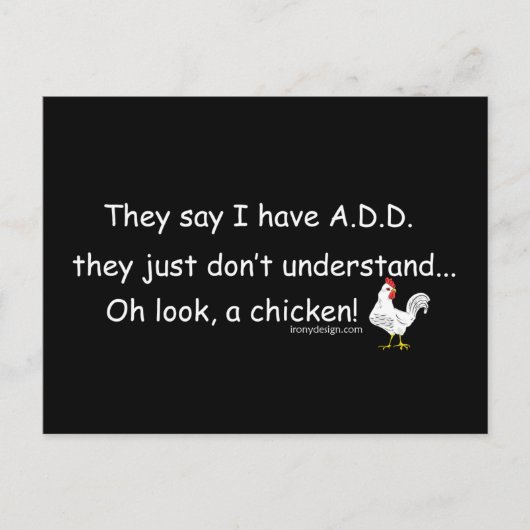 SPRICHWORT "Hühnerfleisch" Postkarte (Vorderseite)