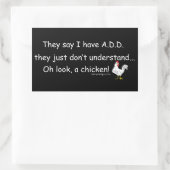 SPRICHWORT "Hühnerfleisch" Rechteckiger Aufkleber (Tasche)