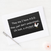 SPRICHWORT "Hühnerfleisch" Rechteckiger Aufkleber (Umschlag)