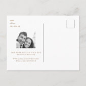 Sprichwort I Do Foto Gold & White Save the Date Postkarte (Rückseite)