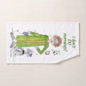 Sprichwort I Don't Do Morgens Lady and Poodle Badhandtuch Set (Handtuch)