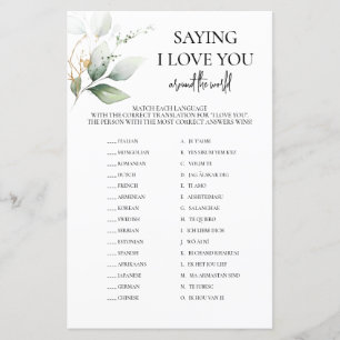 Sprichwort I Liebe Sie um das Bridal-Spiel der Wel