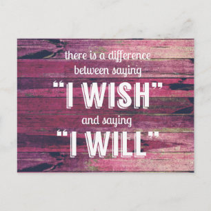 Sprichwort I wird motivierend Inspirational Postkarte