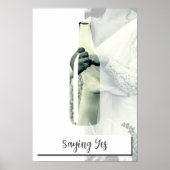 Sprichwort Ja, Braut und Bräutigam, maßgeschneider Poster (Vorne)