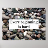 Sprichwort jeder Anfang ist schwer Poster (Vorne)