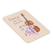 Sprichwort mit Violine & Ballettschuhen Magnet (Rechte Seite)