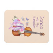 Sprichwort mit Violine & Ballettschuhen Magnet (Horizontal)