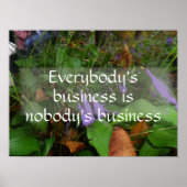 Sprichwort-Poster für alle Poster (Vorne)