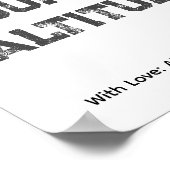 Sprichwort-Poster zur Höhenmotivation Poster (Ecke)