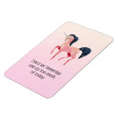 Sprichwort rosa Einhorn mit schwarzem Mane Magnet (Linke Seite)