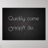 Sprichwort schnell gehen Poster (Vorne)