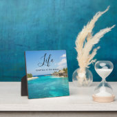 Sprichwort Tropical Beach mit Strohhütten Fotoplatte (InSitu)