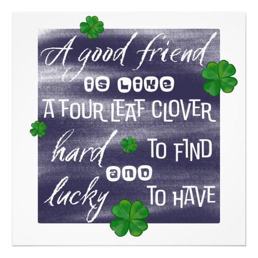 Sprichwort über Freundschaft-Friendship proverb Fotodruck (Vorne)