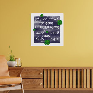 Sprichwort über Freundschaft-Friendship proverb Poster