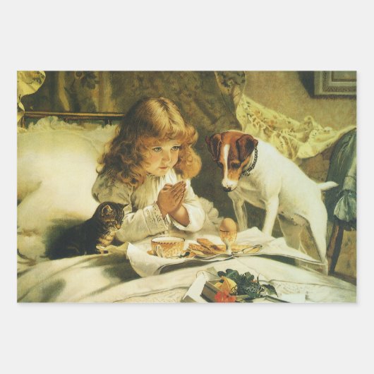 Sprichwort Unsere Gebete, Suspense Charles Burton  Geschenkpapier Set (Vorderseite 2)